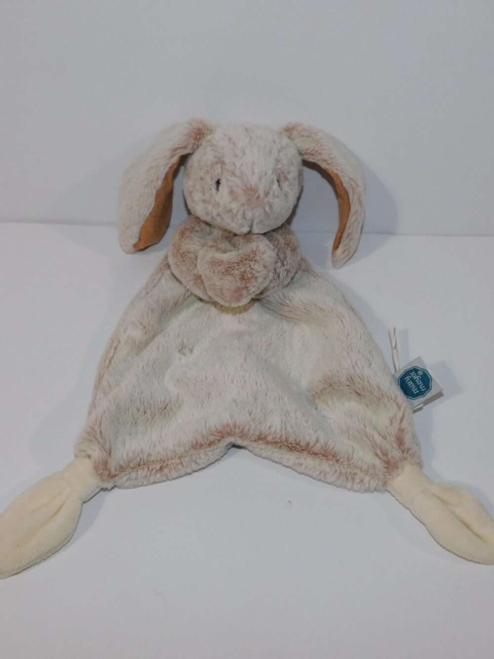 Mary Meyer Tan Silky Bunny Rabbit Security blanket baby Lovey Nunu Comforter